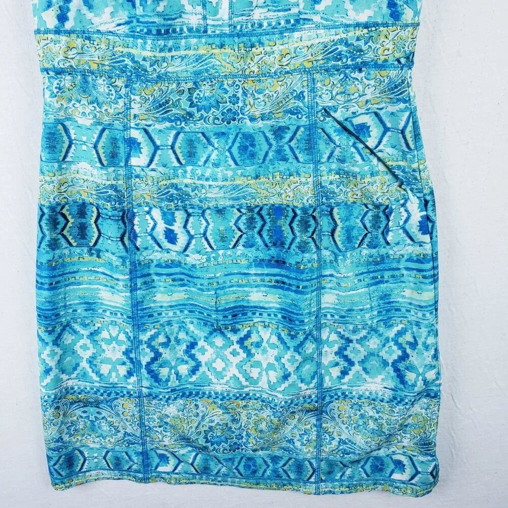 Title Nine Nimblene Dress Abstract Print size 2 Travel Sporty Active Pickleball
